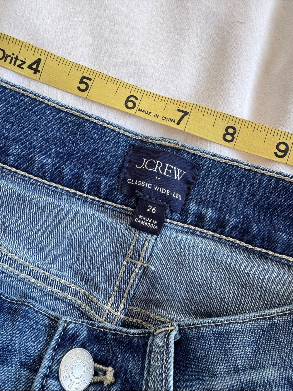 J Crew Classic Wide Leg Heritage Denim - Picture 4 of 5